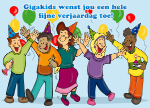 GigaKids verjaardagskaart